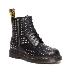 1460 Dr. Martens Studded Zip Atlas Black Leather 8 Up Boots – Stylish, Durable, and Iconic Footwear