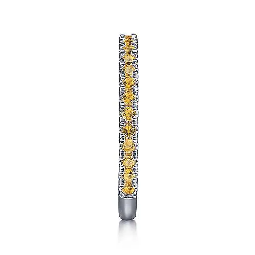 14K W Gold 0.31cttw Citrine Band
