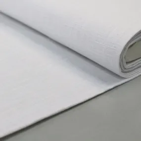 70CM REMNANT Dressmaking Linen Handle  - Bright White