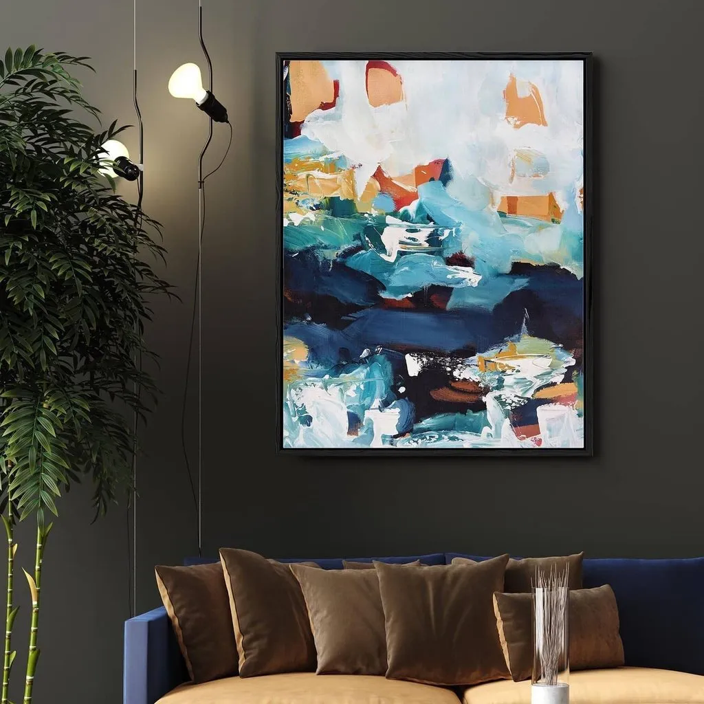 Abstract 227 Framed Canvas