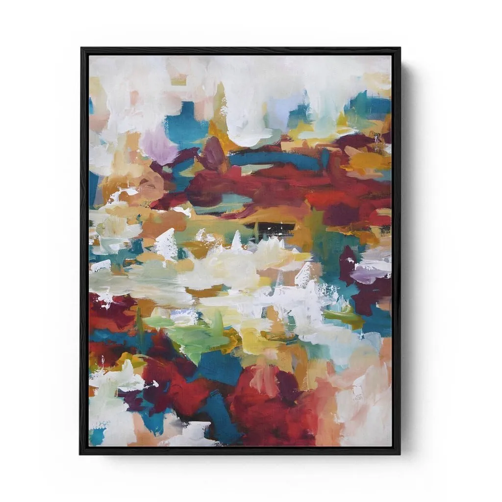 Abstract 412 Framed Canvas