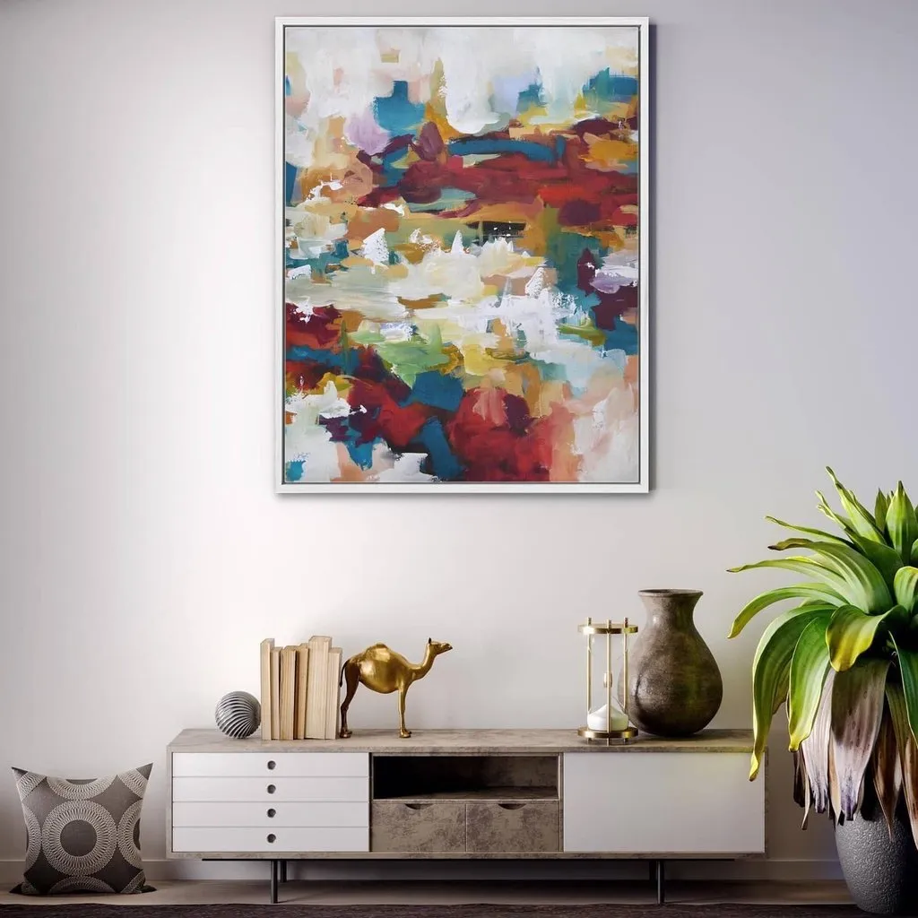Abstract 412 Framed Canvas