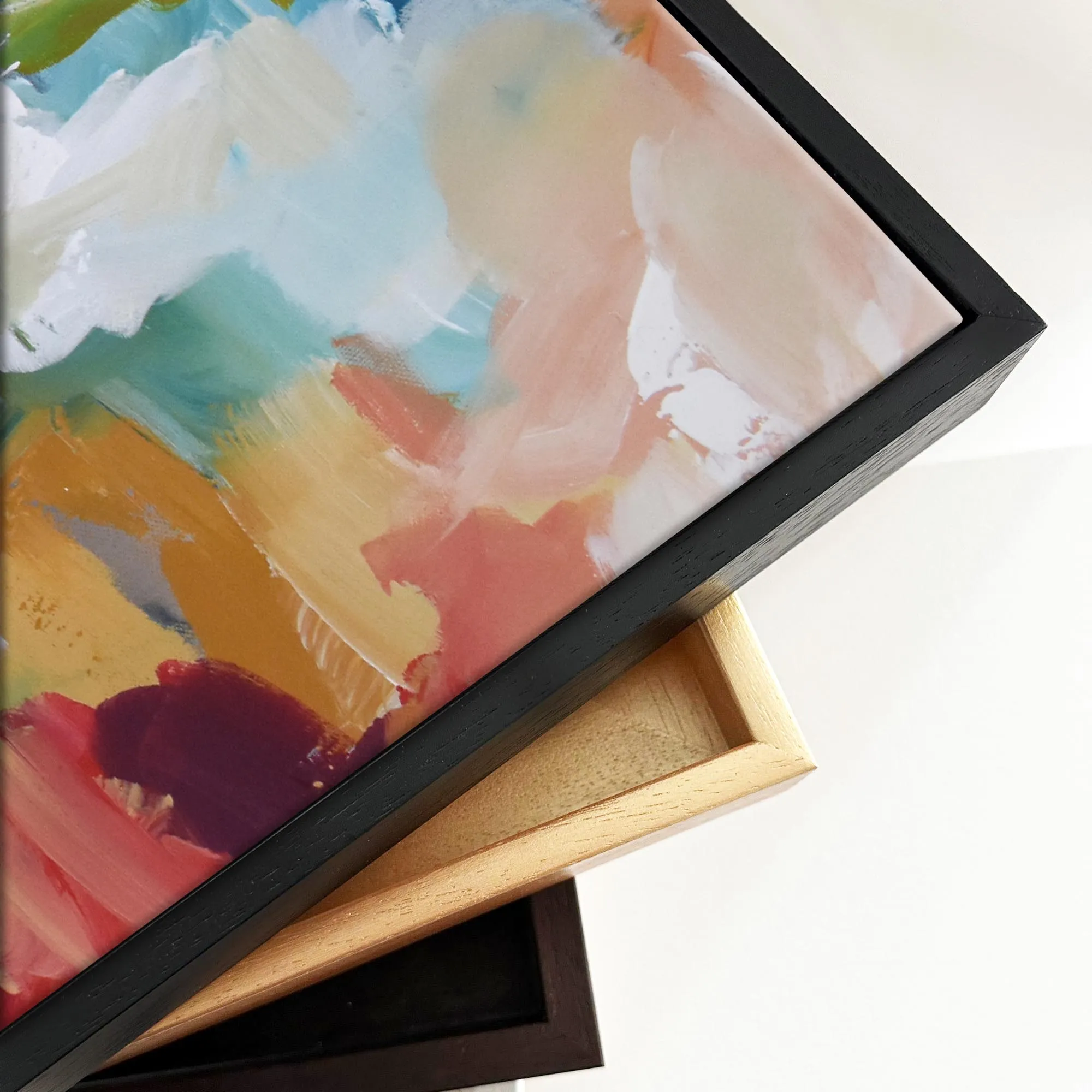 Abstract 412 Framed Canvas
