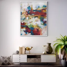 Abstract 412 Framed Canvas
