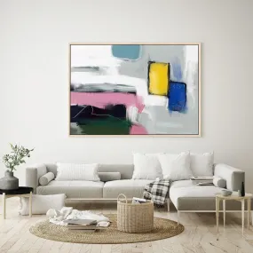Abstract Colourful Movement Framed Canvas