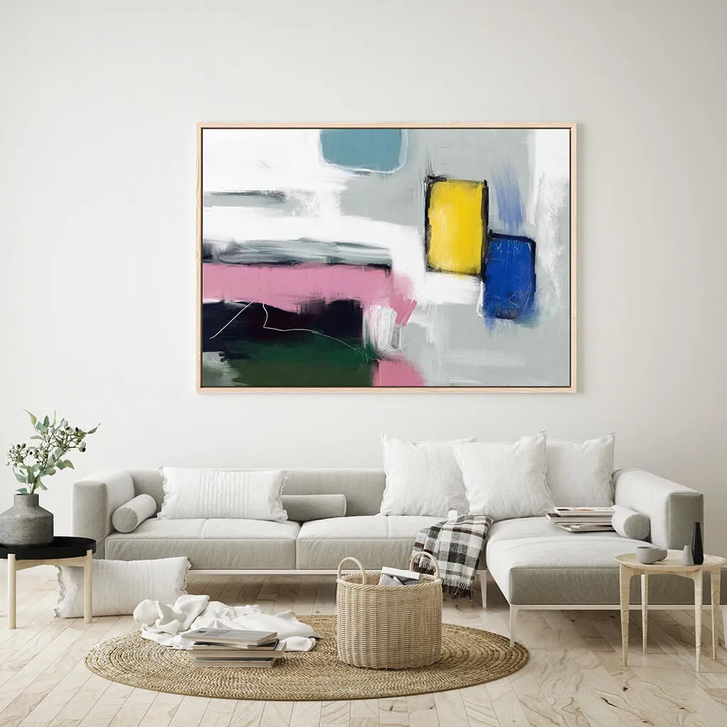 Abstract Colourful Movement Framed Canvas