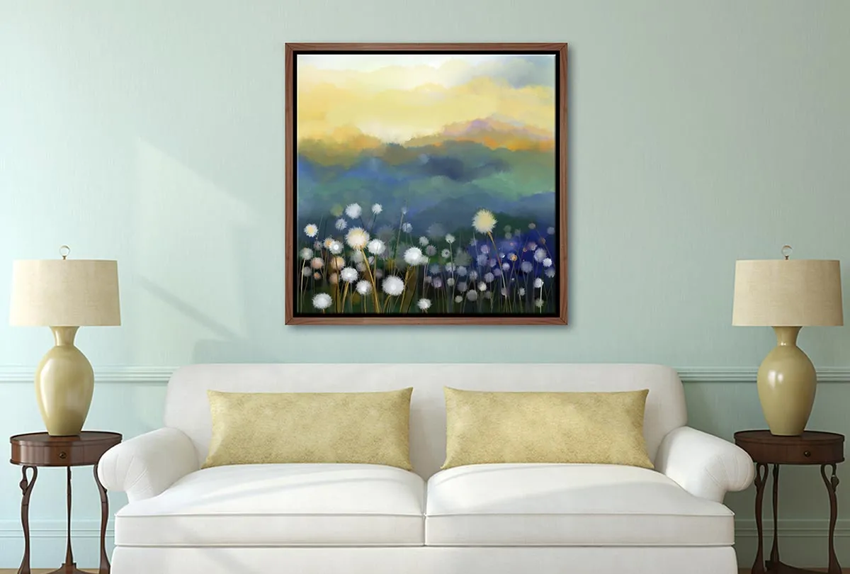 Abstract Dandelion Field | Canvas Wall Art Print
