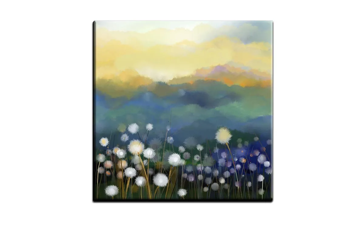 Abstract Dandelion Field | Canvas Wall Art Print