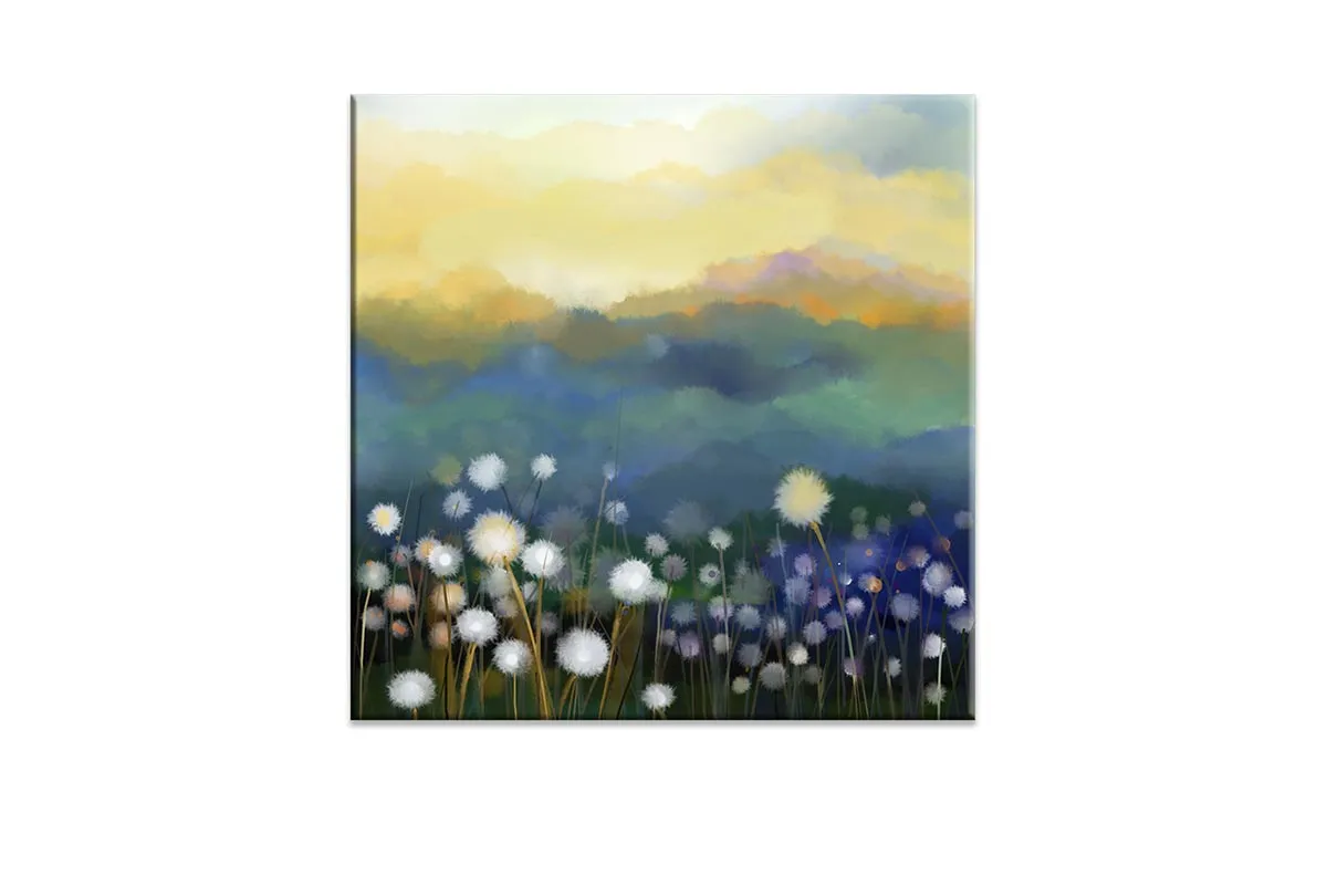 Abstract Dandelion Field | Canvas Wall Art Print