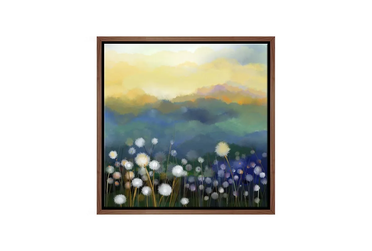 Abstract Dandelion Field | Canvas Wall Art Print
