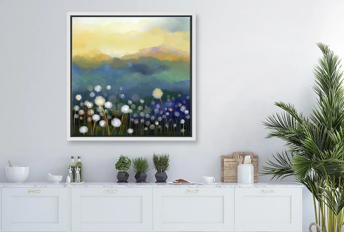Abstract Dandelion Field | Canvas Wall Art Print