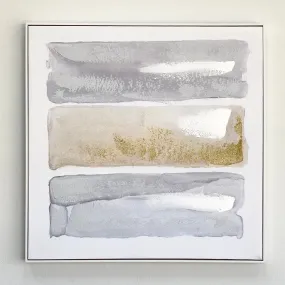 Aesthetic Gray Framed Canvas Wall Art
