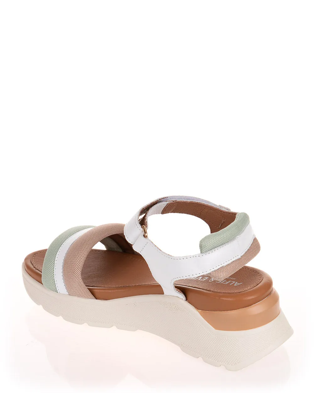 Alfie & Evie Batman White/Nude/Sage Sandal