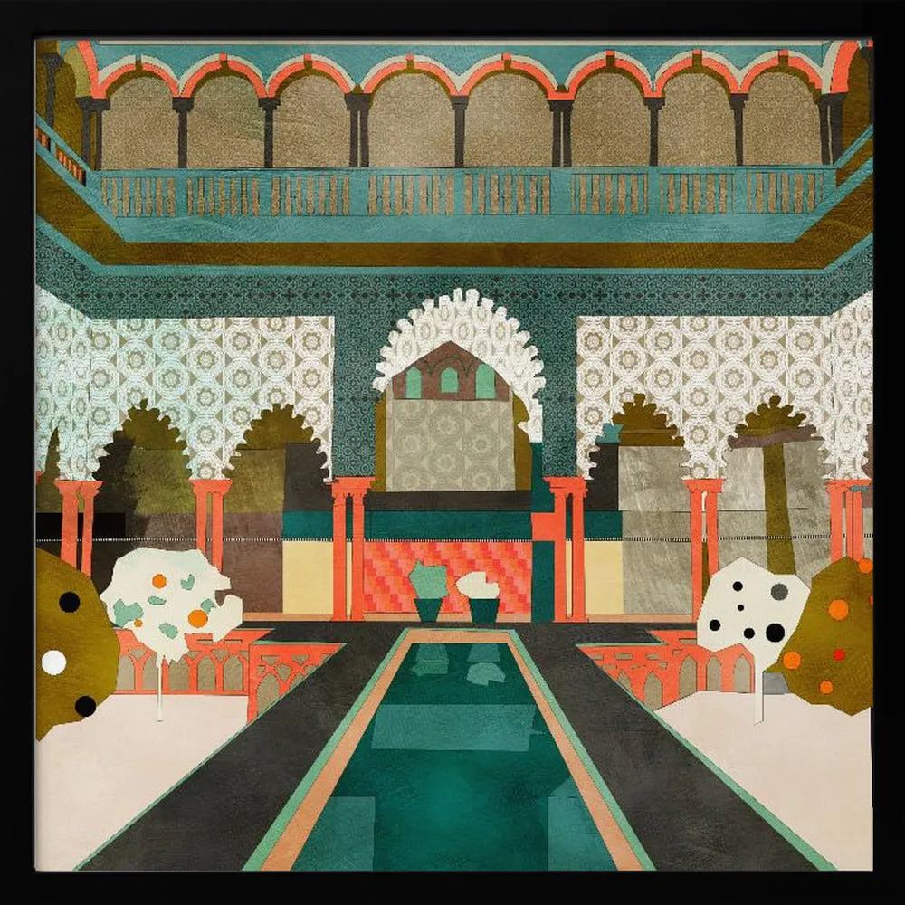 Alhambra Granada Spain - Square Stretched Canvas, Poster or Fine Art Print