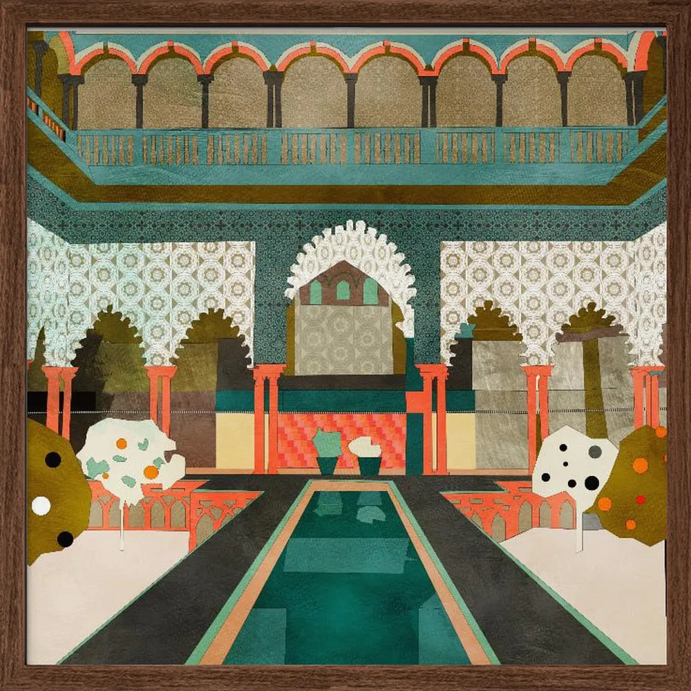 Alhambra Granada Spain - Square Stretched Canvas, Poster or Fine Art Print