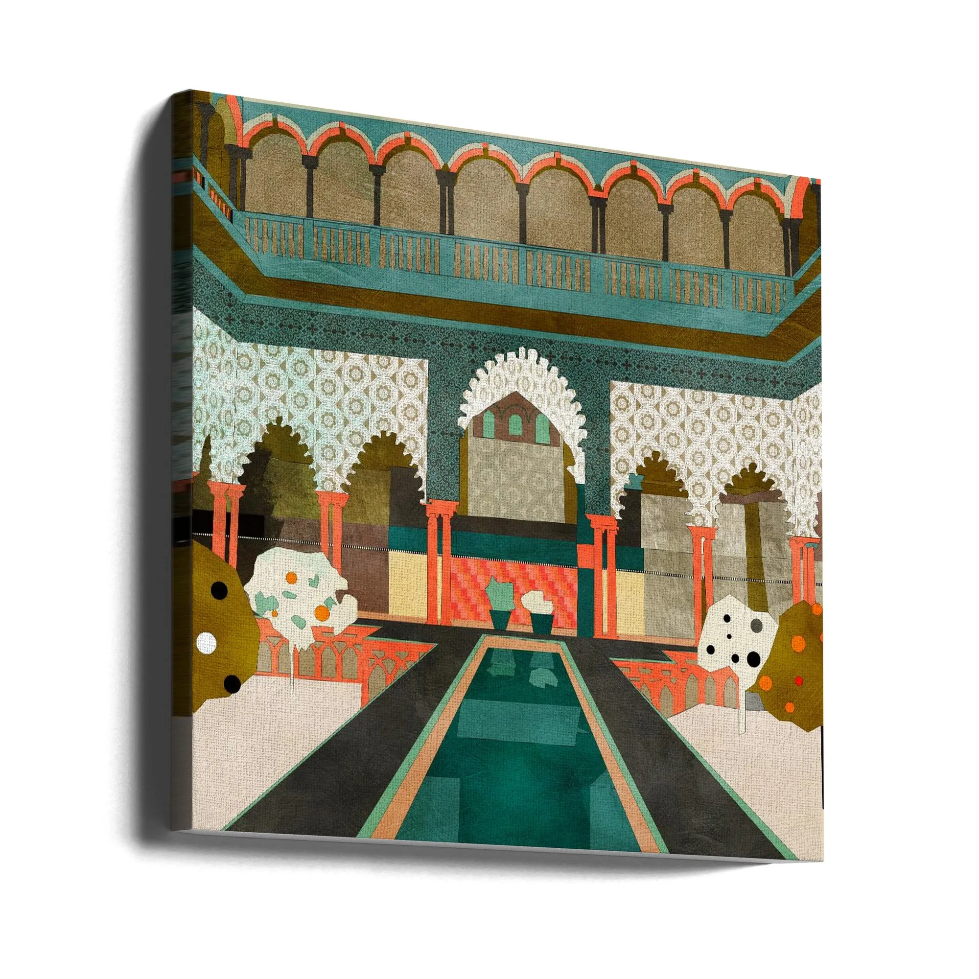 Alhambra Granada Spain - Square Stretched Canvas, Poster or Fine Art Print