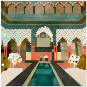 Alhambra Granada Spain - Square Stretched Canvas, Poster or Fine Art Print