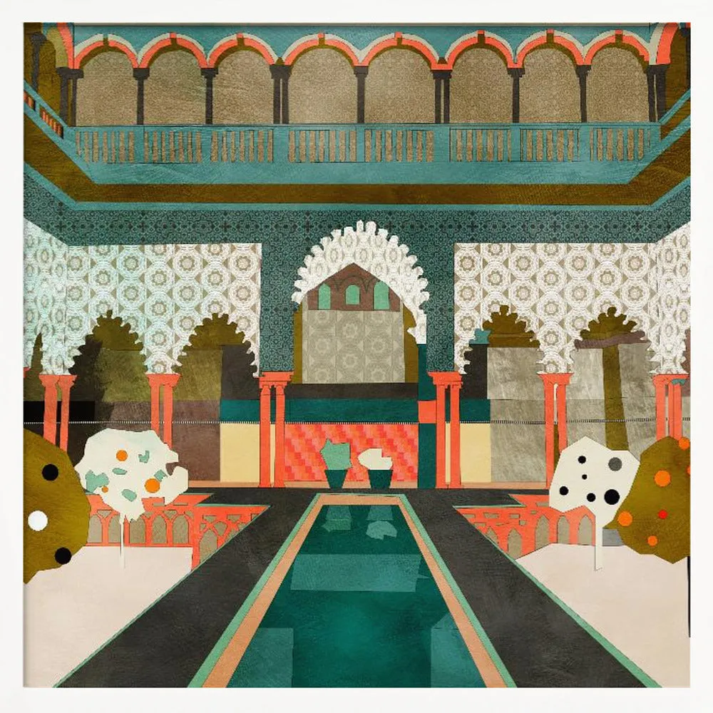 Alhambra Granada Spain - Square Stretched Canvas, Poster or Fine Art Print