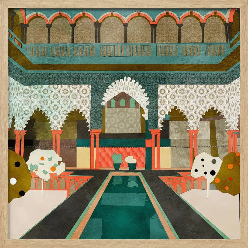 Alhambra Granada Spain - Square Stretched Canvas, Poster or Fine Art Print
