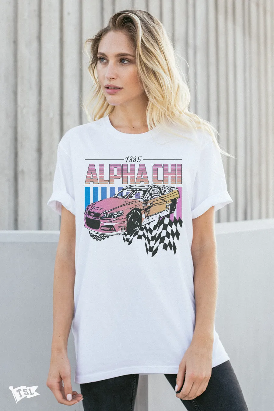 Alpha Chi Omega Racing Tee