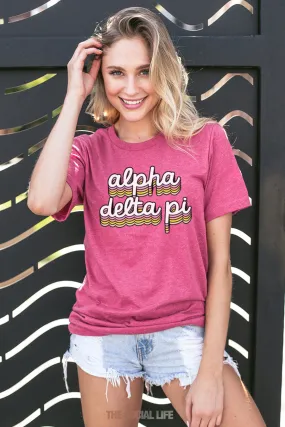 Alpha Delta Pi Retro Script Tee