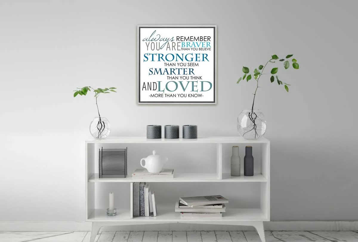 Always Remember | Inspirational Quote | Canvas Wall Art Print