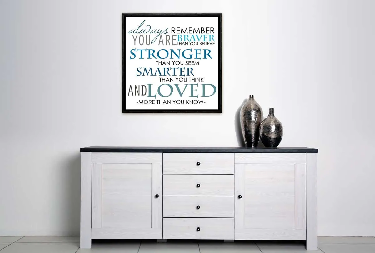 Always Remember | Inspirational Quote | Canvas Wall Art Print