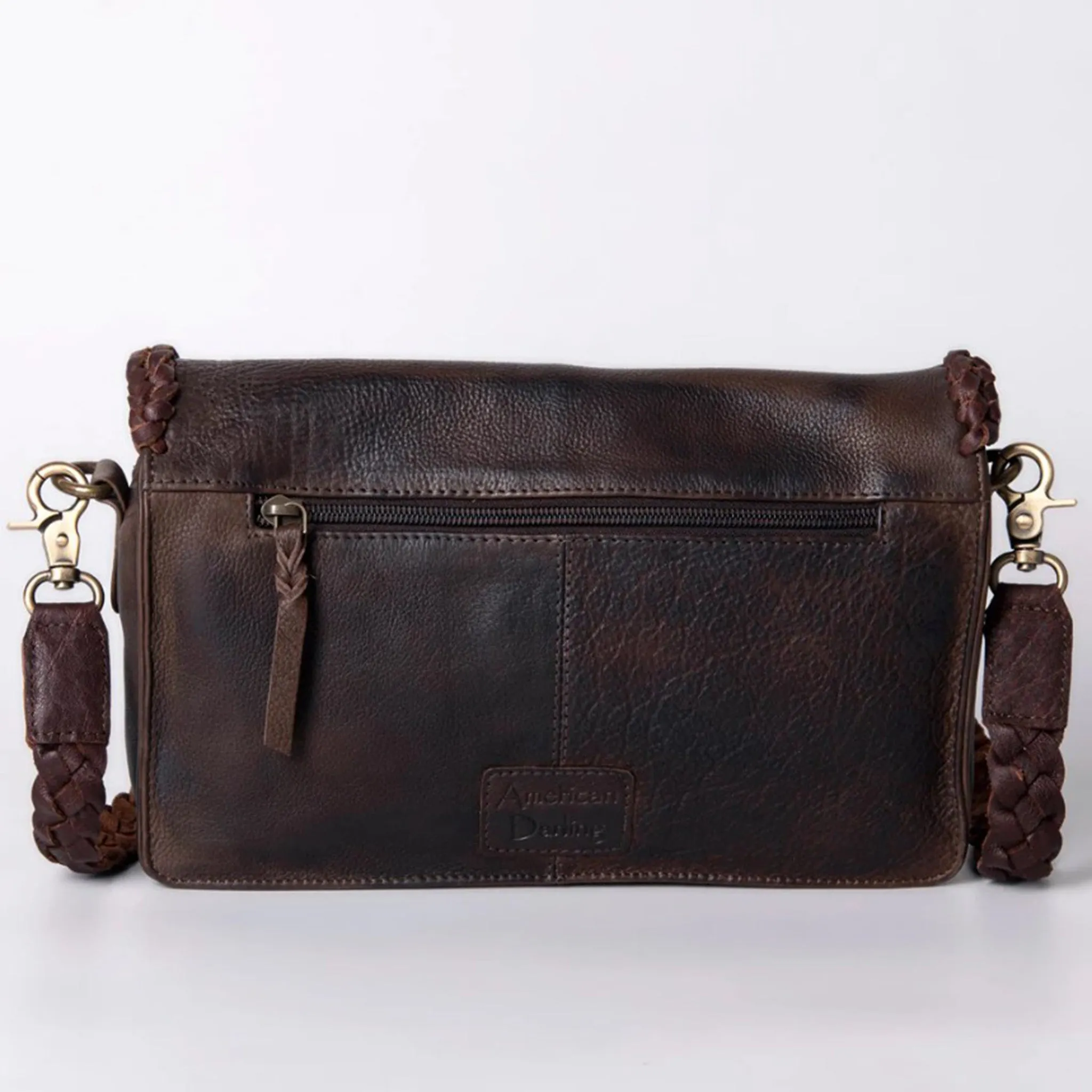 American Darling Smooth Leather Braid Purse