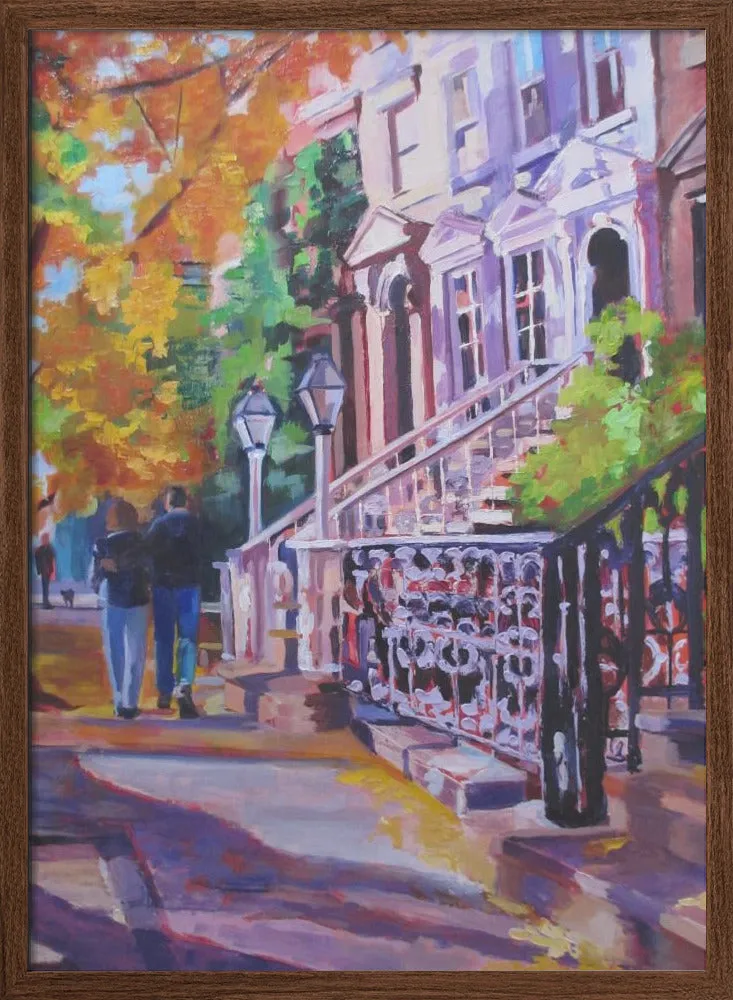 Autumn Stroll - Stretched Canvas, Poster or Fine Art Print