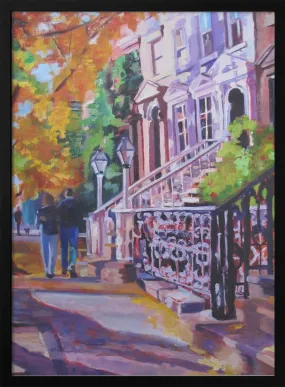 Autumn Stroll - Stretched Canvas, Poster or Fine Art Print
