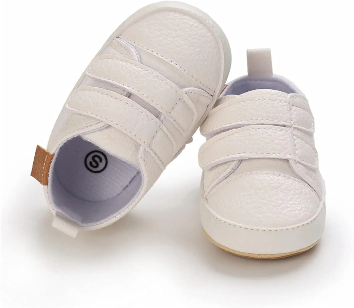 Baby Boys Girls First Walking Shoes Infant Non-Slip PU Leather Sneakers Toddler Newborn Loafers Flat𝘀 Shoes