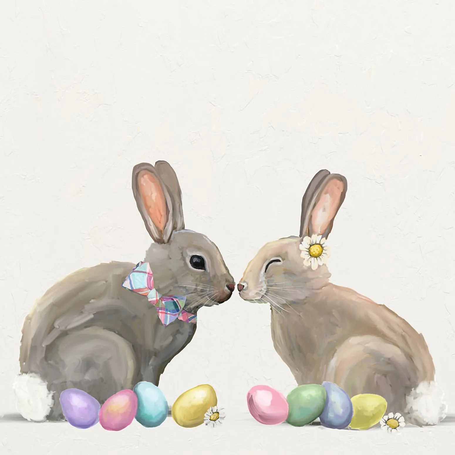 Baby Easter Bunnies Canvas Wall Art