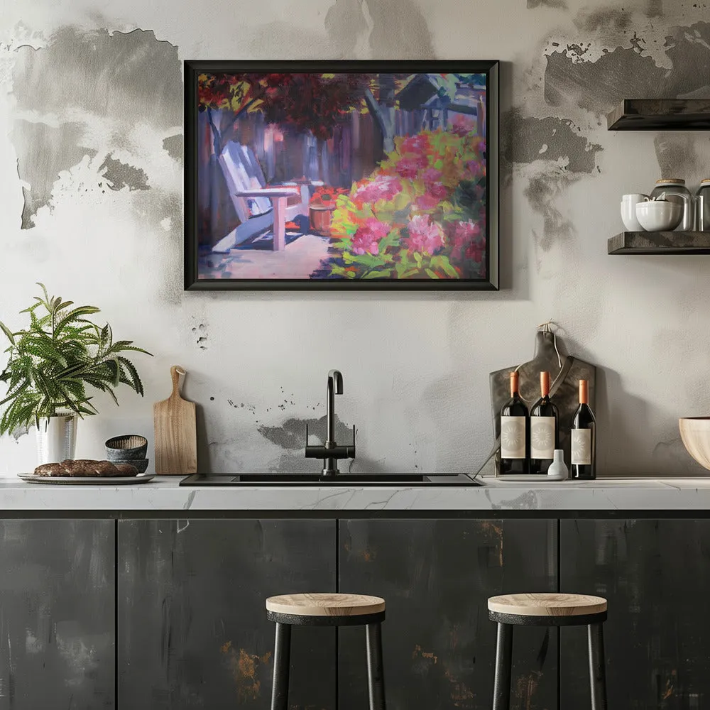 Backyard - Stretched Canvas, Poster or Fine Art Print