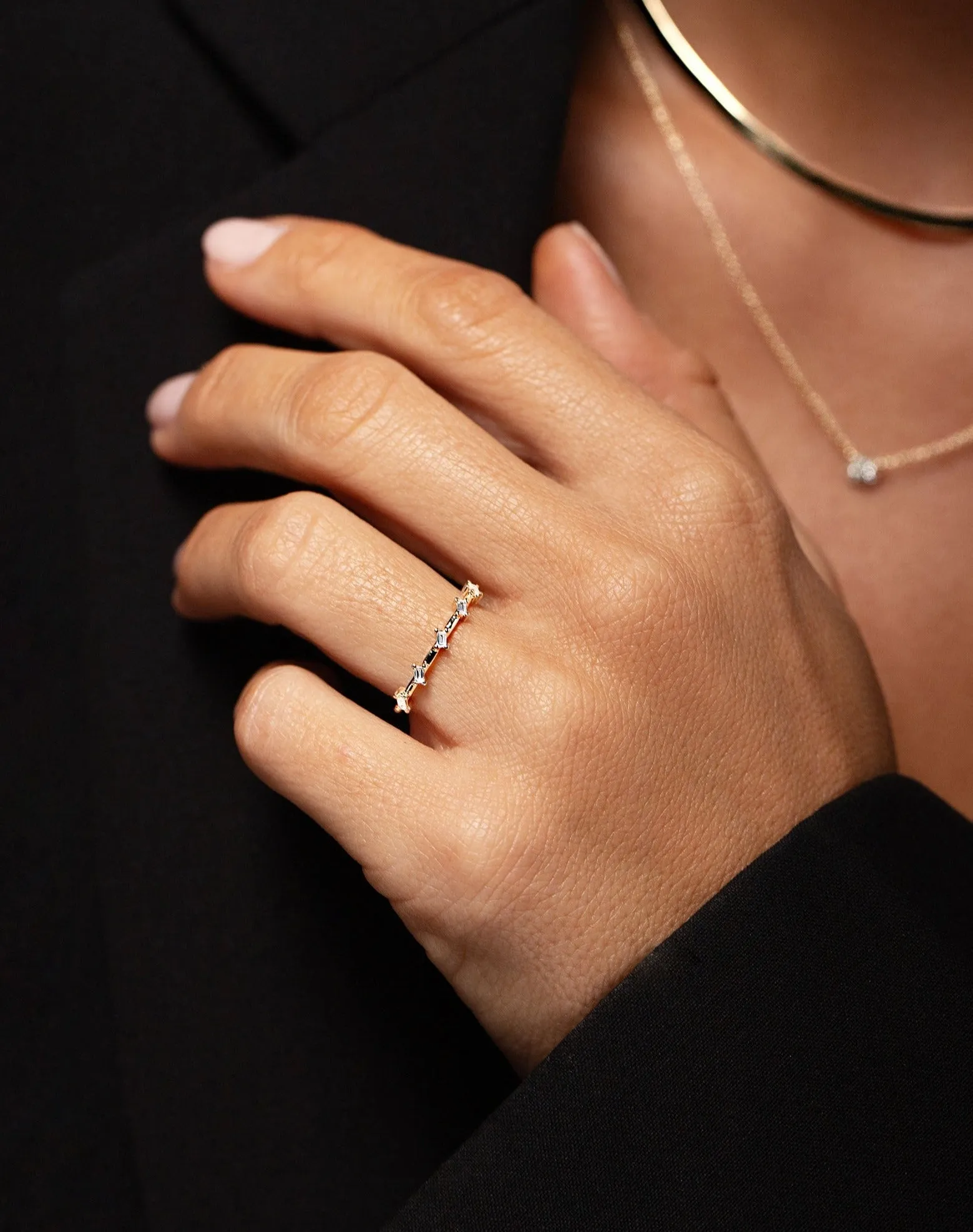 Baguette Distance Ring