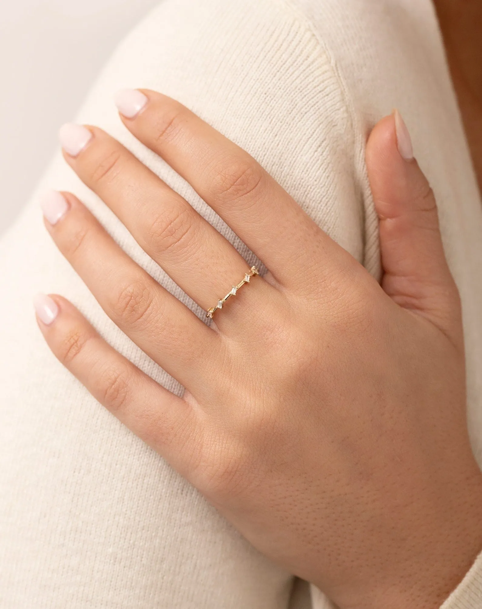 Baguette Distance Ring