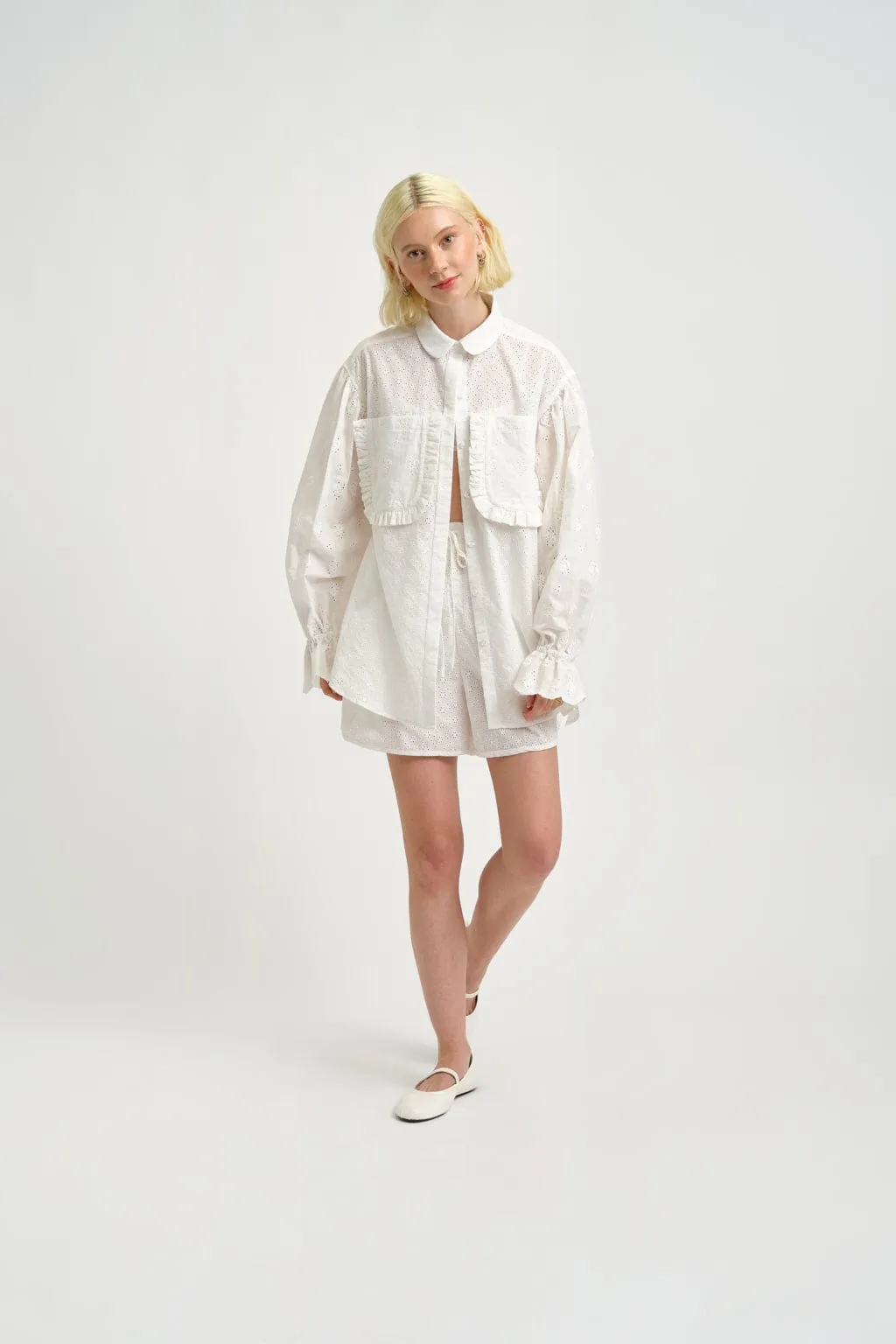Bailey Short White Eyelet