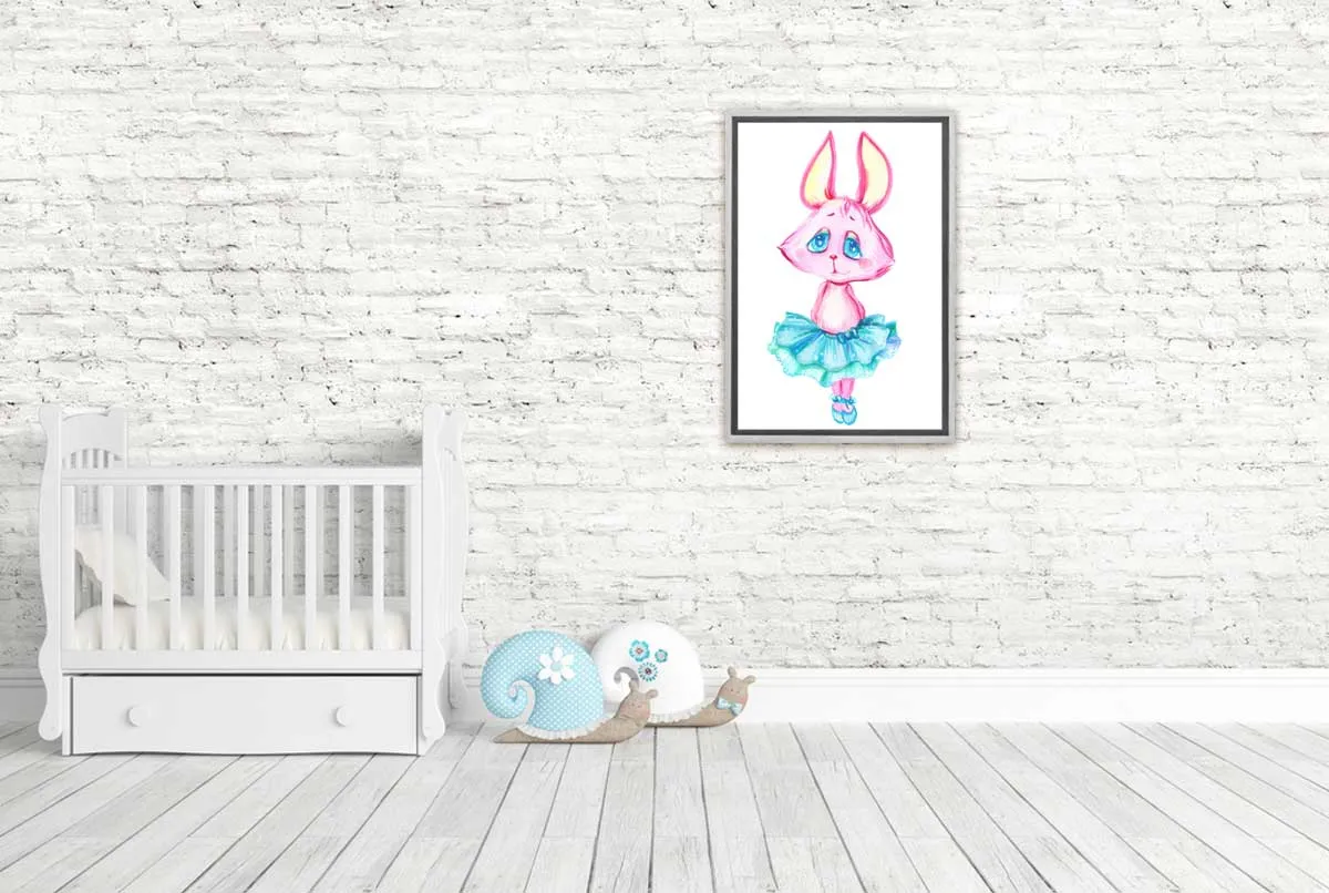 Ballerina Bunny | Kids Wall Art Print