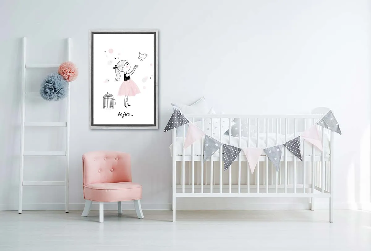 Be Free | Scandinavian Kid's Wall Art Print