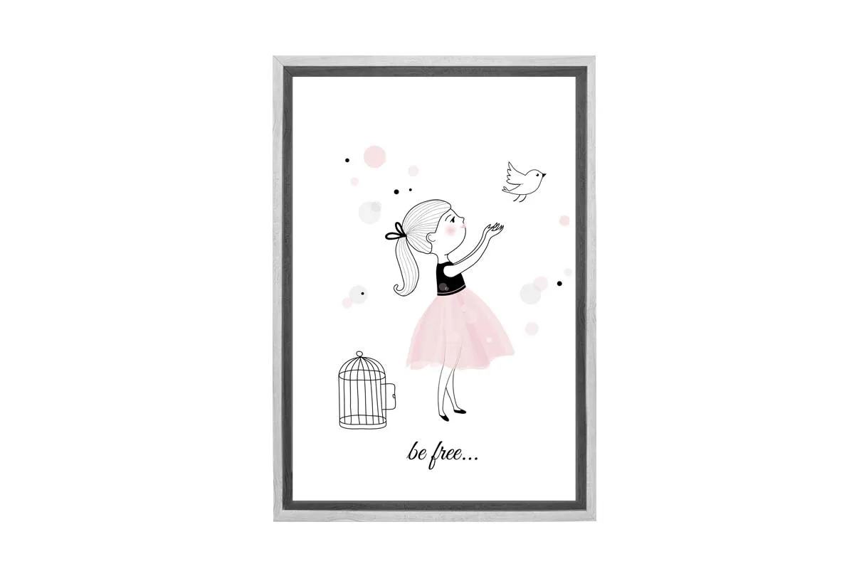 Be Free | Scandinavian Kid's Wall Art Print