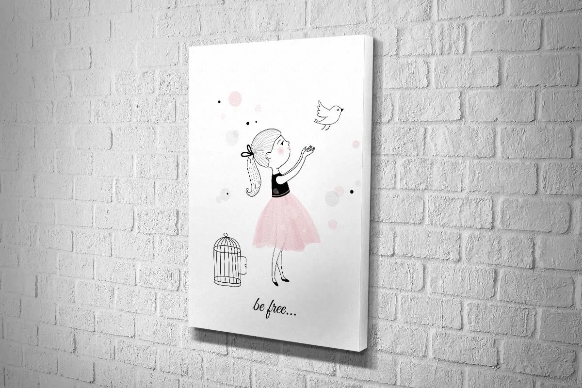 Be Free | Scandinavian Kid's Wall Art Print