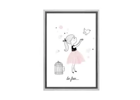 Be Free | Scandinavian Kid's Wall Art Print