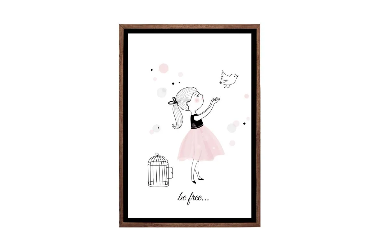 Be Free | Scandinavian Kid's Wall Art Print