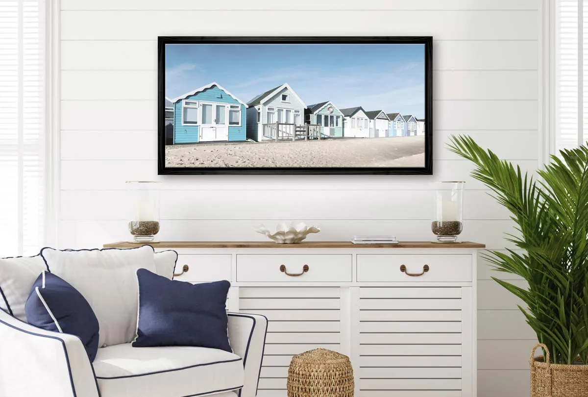 Beach Huts 2 | Hamptons Canvas Wall Art Print