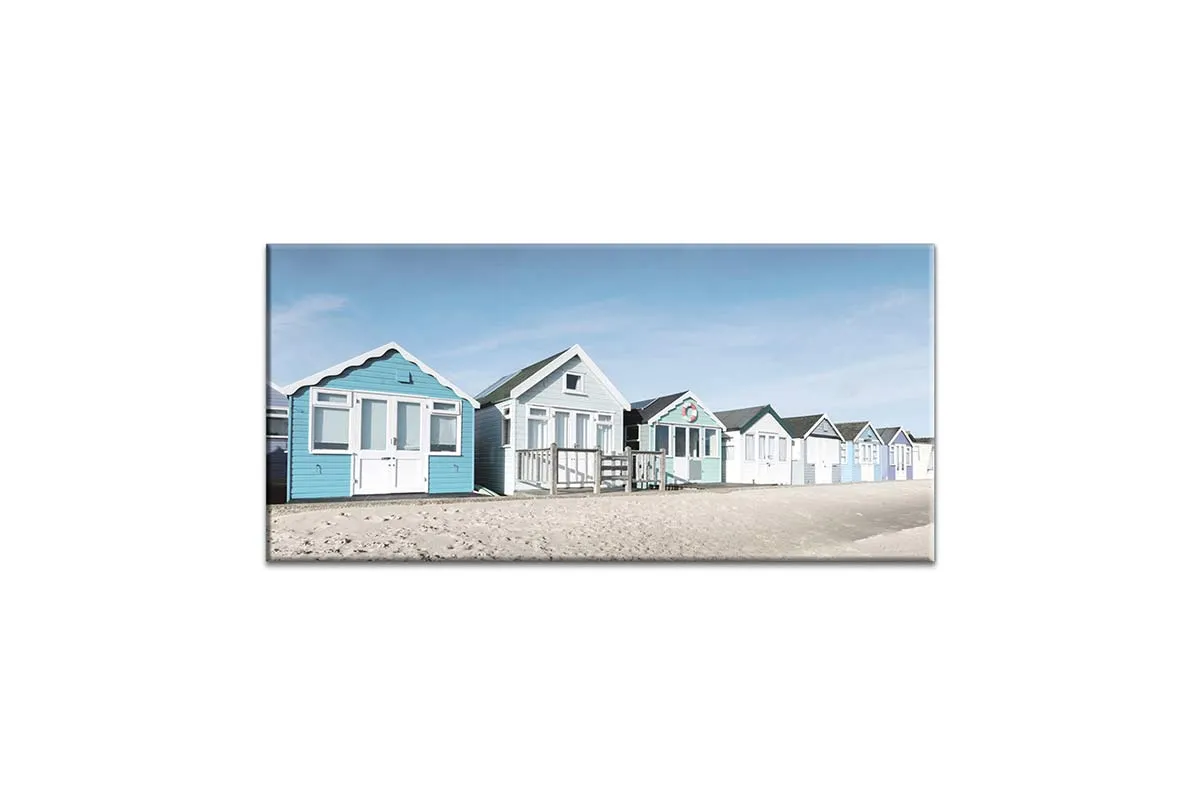Beach Huts 2 | Hamptons Canvas Wall Art Print