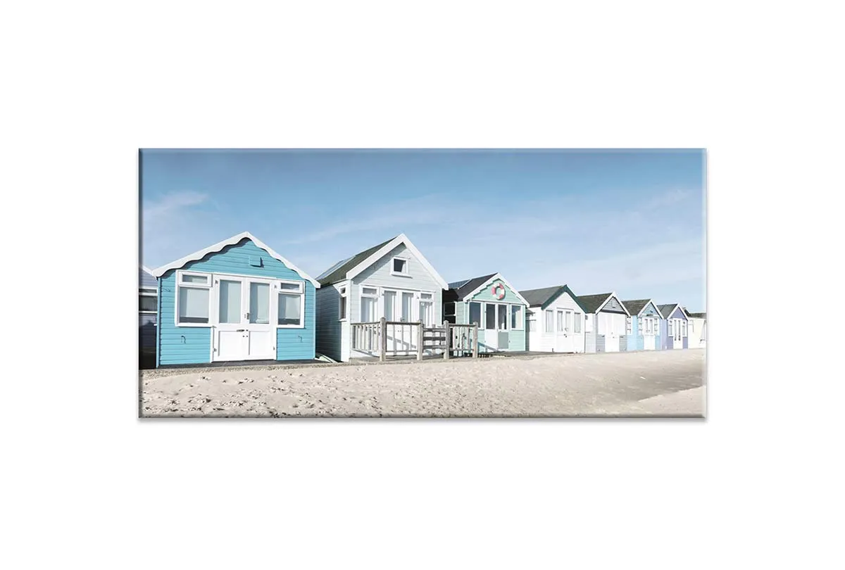 Beach Huts 2 | Hamptons Canvas Wall Art Print