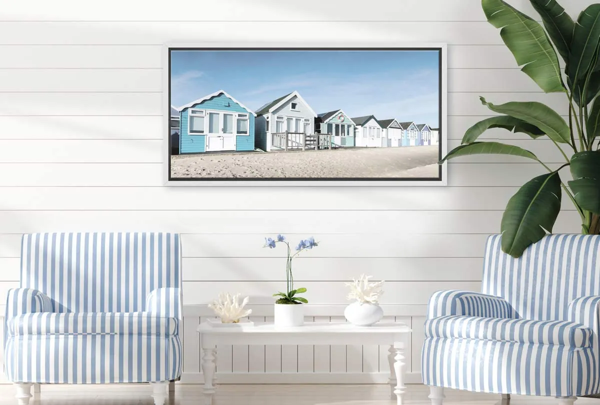 Beach Huts 2 | Hamptons Canvas Wall Art Print