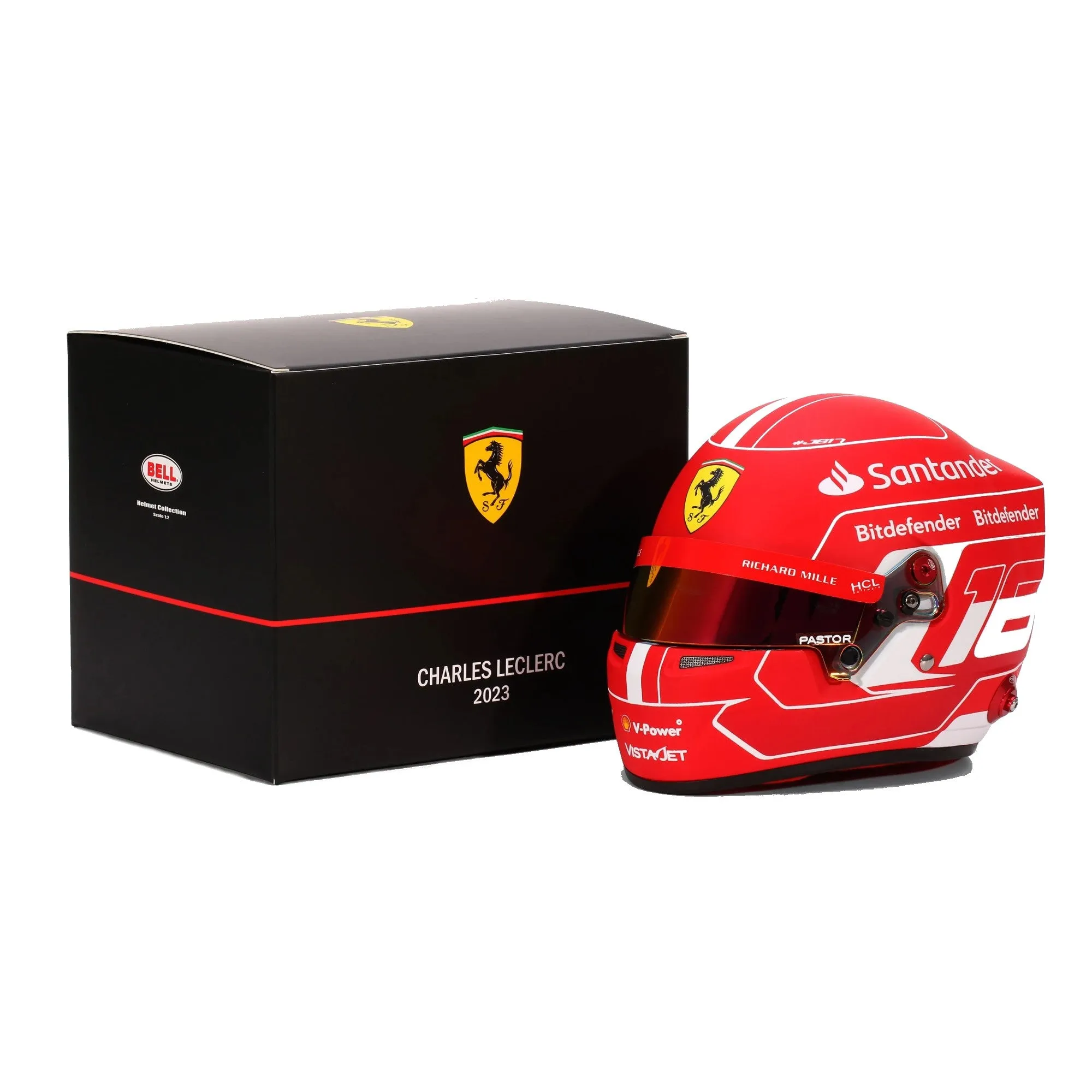 Bell 1:2 Scale Mini Helmet Charles Cleclerc 2023 Ferrari