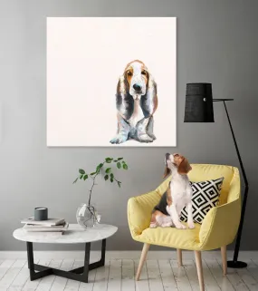 Best Friend - Basset Hound Canvas Wall Art