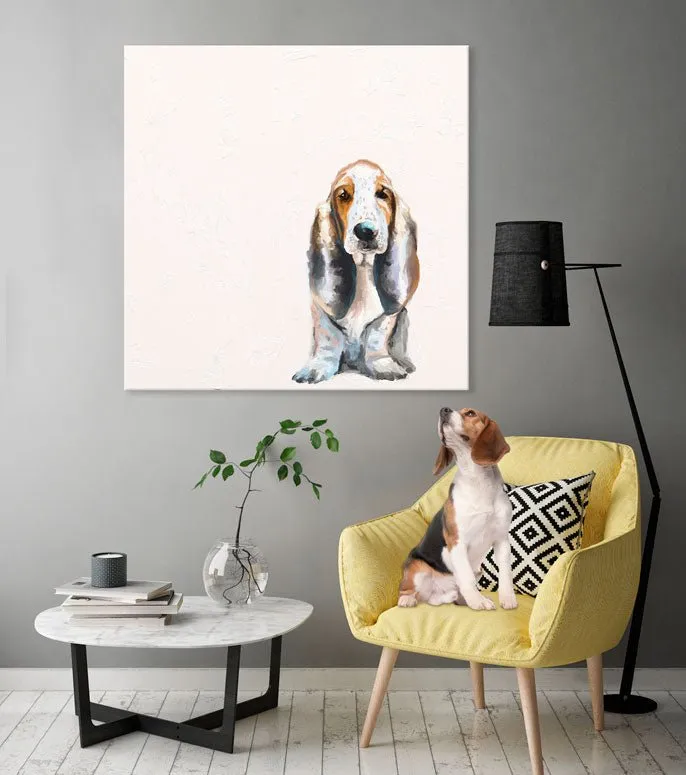 Best Friend - Basset Hound Canvas Wall Art