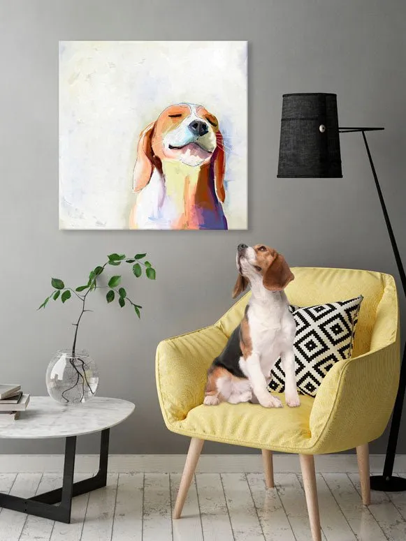 Best Friend - Beagle Grin Canvas Wall Art